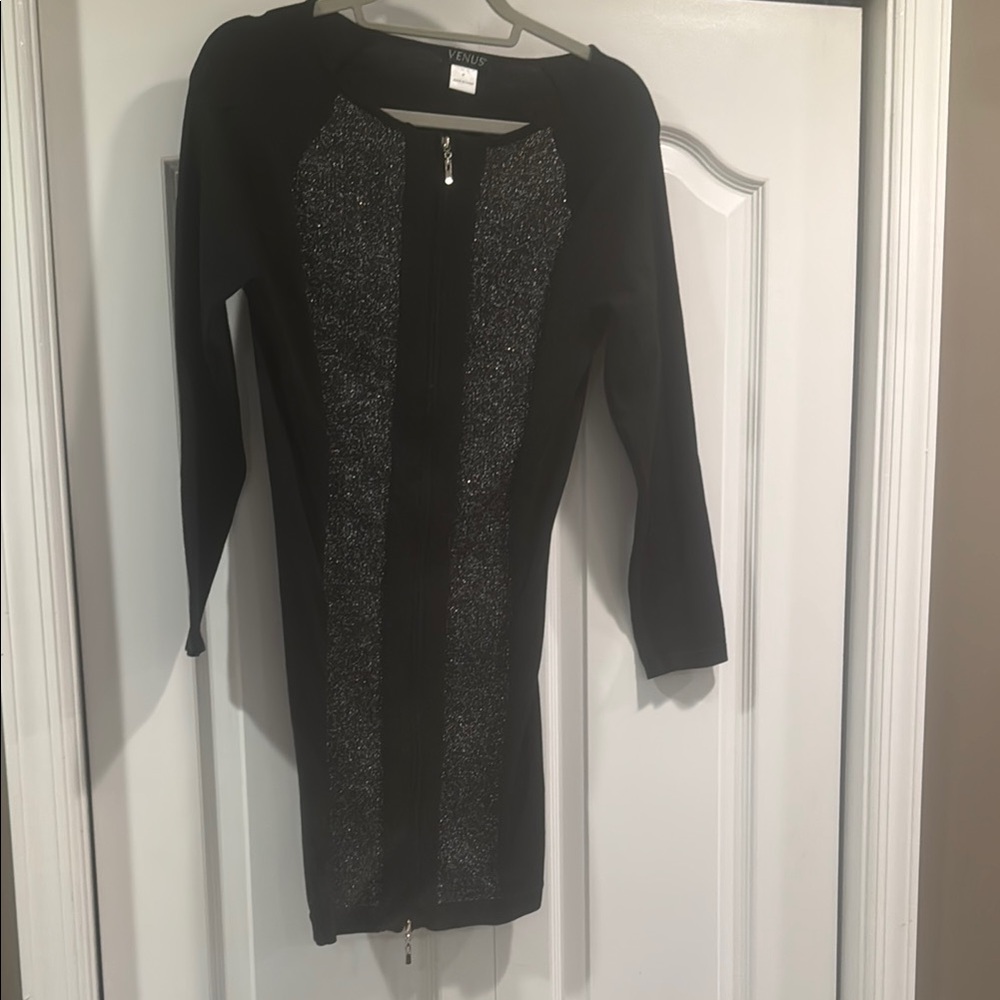 VENUS Black Bodycon Long Sleeve Dress
